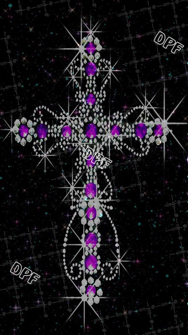 Purple Cross 007-020 DIY 5D Diamond Painting