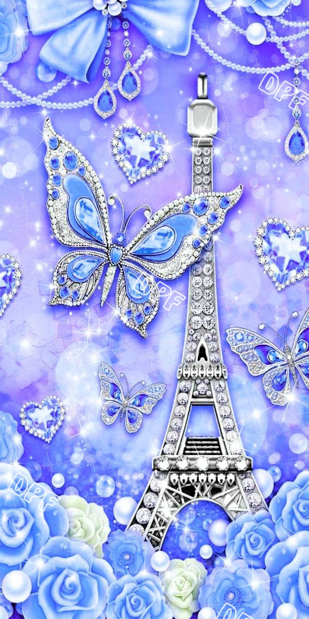 Violett Love In Paris 007-021 DIY 5D Diamond Painting