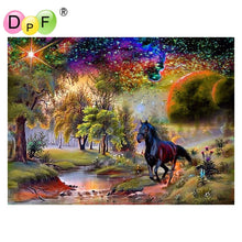 Load image into Gallery viewer, Forest Horse - Diy 5d Full Diamond Painting
