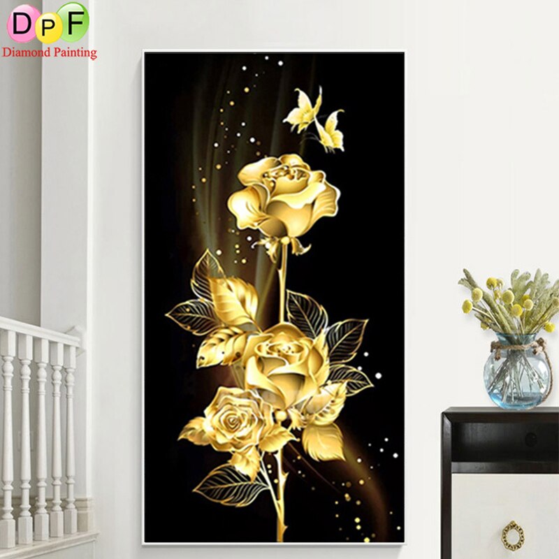 Golden Rose - DIY 5D Full Diamond Painting