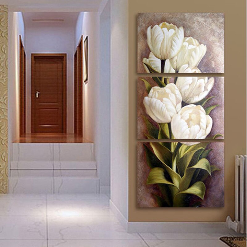 White Tulips - DIY 5D Full Diamond Painting