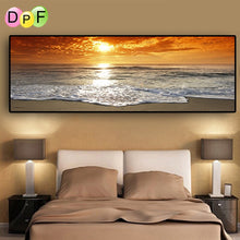 Load image into Gallery viewer, Beach Sunset - DIY 5D Full Diamond Painting
