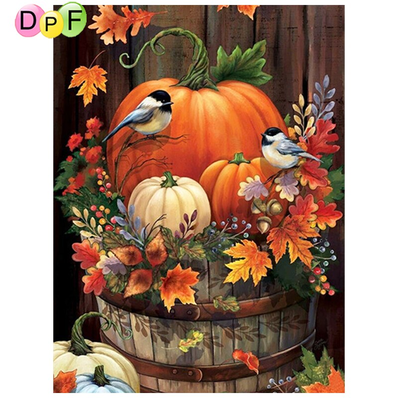 Halloween Full Of Pumpkins - DIY 5D Full Diamond Painting