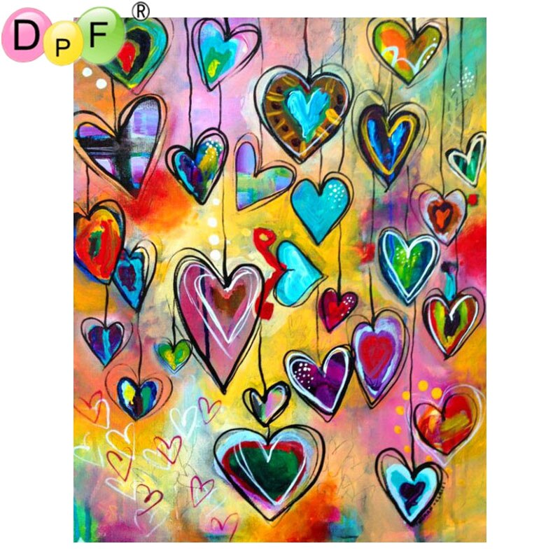 Love Hearts - DIY 5D Full Diamond Painting