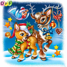 Load image into Gallery viewer, Christmas Deer - DIY 5D Full Diamond Painting
