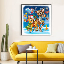 Load image into Gallery viewer, Christmas Deer - DIY 5D Full Diamond Painting
