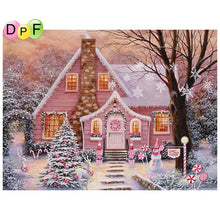 Load image into Gallery viewer, Pink Villa  - DIY 5D Full Diamond Painting
