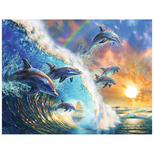 Load image into Gallery viewer, Dolphin Scenerys - DIY 5D Full Diamond Painting - diff. Variations
