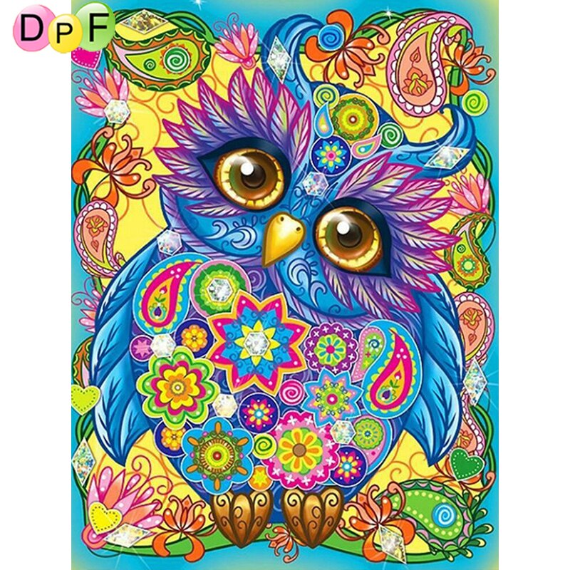 Colorful Owl - DIY 5D Full Diamond Painting