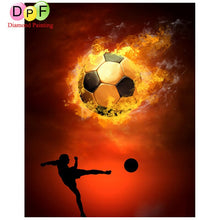 Load image into Gallery viewer, Soccer On Fire - DIY 5D Full Diamond Painting
