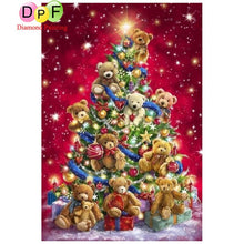 Load image into Gallery viewer, Sweet Christmas-Teddy-Tree - DIY 5D Full Diamond Painting
