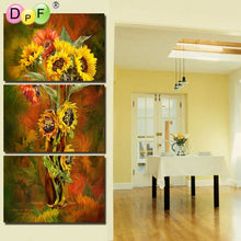 Load image into Gallery viewer, Beautiful Sunflowers - DIY 5D Full Diamond Painting
