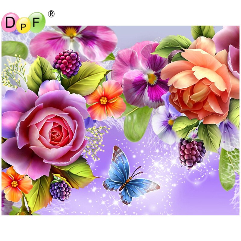 Colorful Flowers - DIY 5D Full Diamond Painting