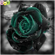 Load image into Gallery viewer, Green Rose - DIY 5D Full Diamond Painting
