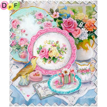 Load image into Gallery viewer, Pink Table - DIY 5D Full Diamond Painting
