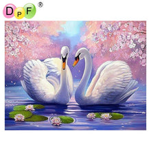 Load image into Gallery viewer, Cherry Swan - DIY 5D Full Diamond Painting
