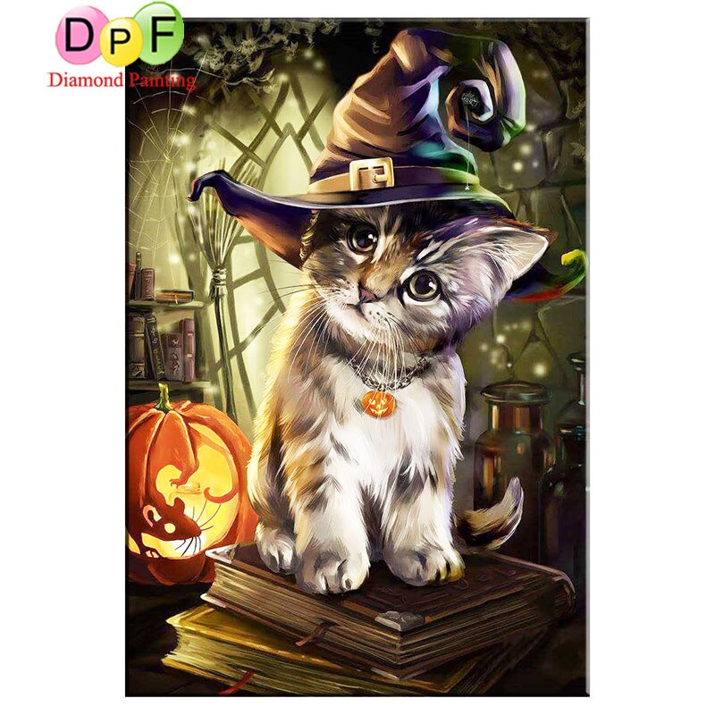 Halloween Cat - DIY 5D Full Diamond Painting