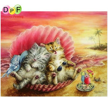 Load image into Gallery viewer, Sleeping Kittys - DIY 5D Full Diamond Painting
