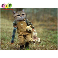 Load image into Gallery viewer, Hunting Cat - DIY 5D Full Diamond Painting
