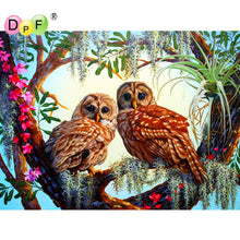 Load image into Gallery viewer, Owls In Paradise - DIY 5D Full Diamond Painting
