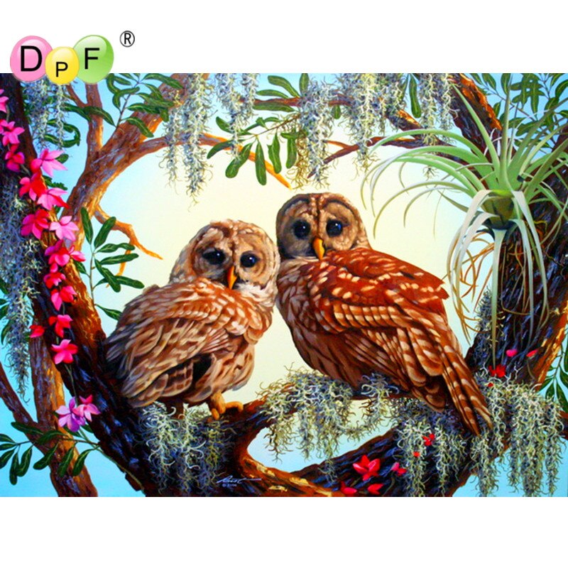 Owls In Paradise - DIY 5D Full Diamond Painting