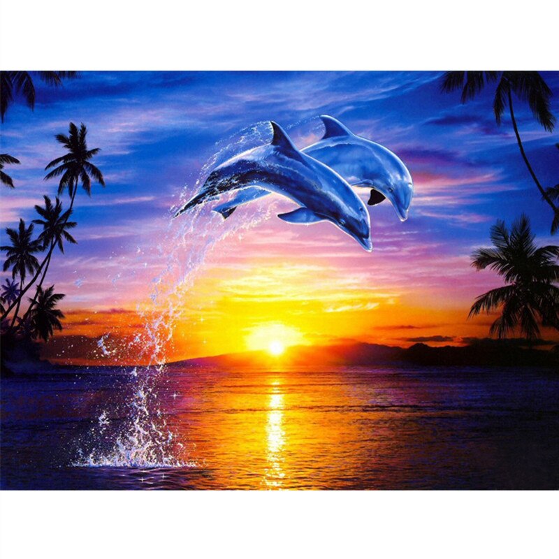 Dolphin Jump - DIY 5D Full Diamond Painting