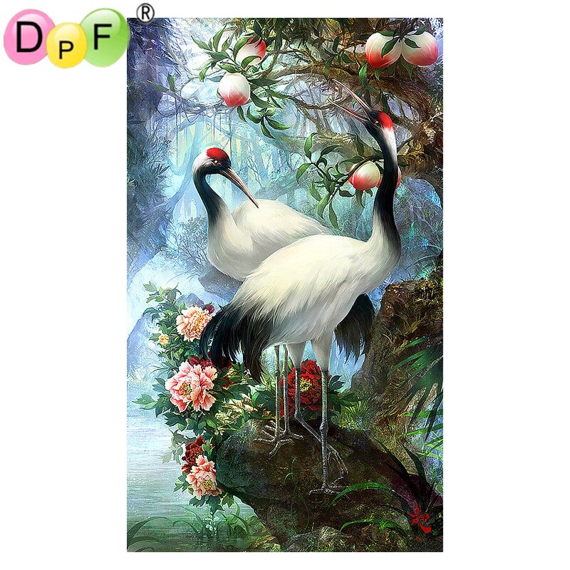 Wonderful Crane - DIY 5D Full Diamond Painting