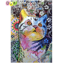 Load image into Gallery viewer, Colorful Cat - DIY 5D Full Diamond Painting
