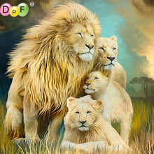 Load image into Gallery viewer, Lions Family - DIY 5D Full Diamond Painting
