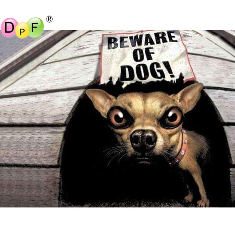Beware Of Dog - DIY 5D Full Diamond Painting