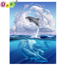 Load image into Gallery viewer, Dolphins World - DIY 5D Full Diamond Painting
