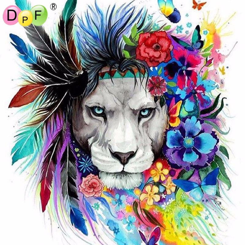 Indian Lion - DIY 5D Full Diamond Painting