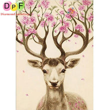 Load image into Gallery viewer, Flower Deer - DIY 5D Full Diamond Painting
