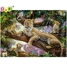 Load image into Gallery viewer, Leopard Family - DIY 5D Full Diamond Painting
