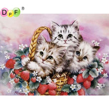 Load image into Gallery viewer, Strawberry Kitten - DIY 5D Full Diamond Painting
