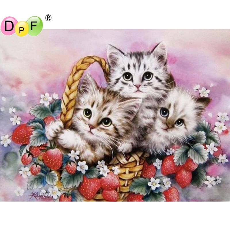 Strawberry Kitten - DIY 5D Full Diamond Painting