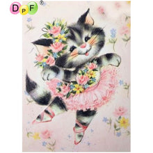 Load image into Gallery viewer, Sweet Ballerina Cat - DIY 5D Full Diamond Painting
