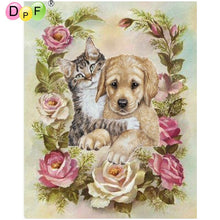 Load image into Gallery viewer, Cat And Puppy Love - DIY 5D Full Diamond Painting
