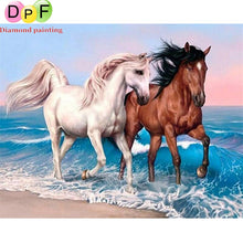 Load image into Gallery viewer, Romantic Horses - DIY 5D Full Diamond Painting
