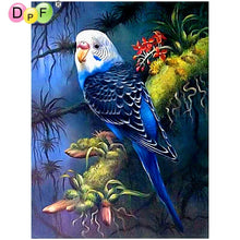 Load image into Gallery viewer, Blue Parrot - DIY 5D Full Diamond Painting
