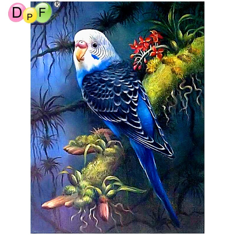 Blue Parrot - DIY 5D Full Diamond Painting