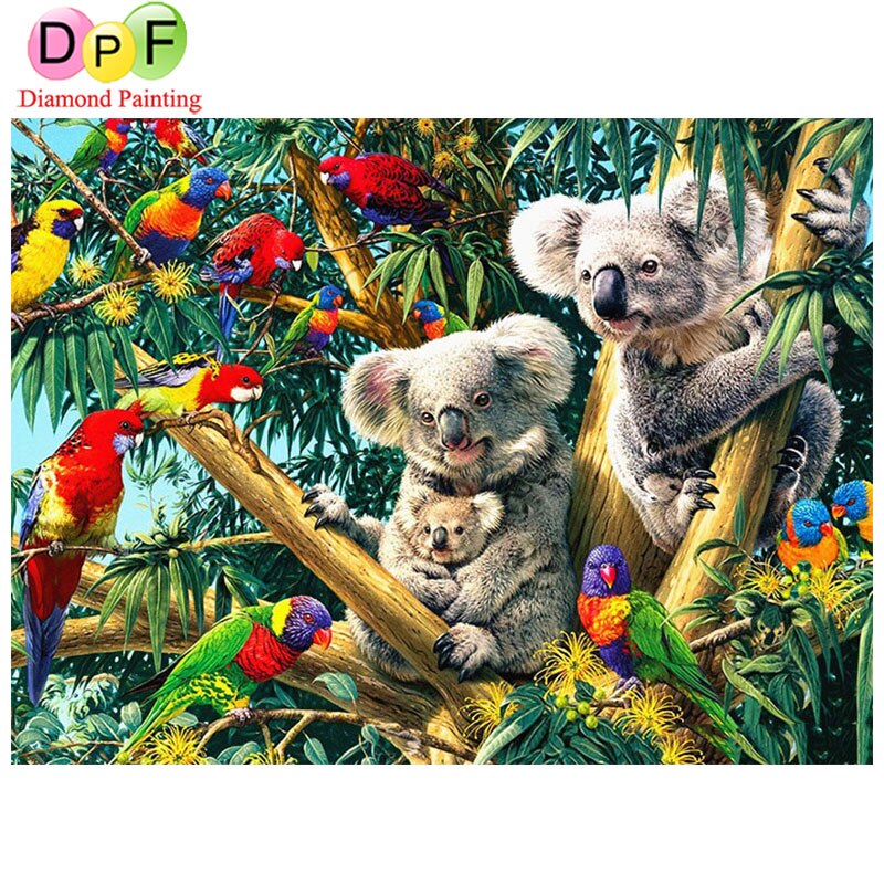 Parrot Tree - DIY 5D Full Diamond Painting