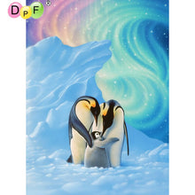 Load image into Gallery viewer, Polar Lights For Penguins  - DIY 5D Full Diamond Painting
