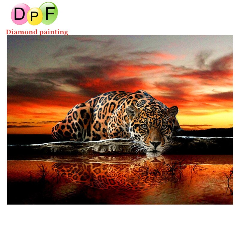 Leopard Evening - DIY 5D Full Diamond Painting