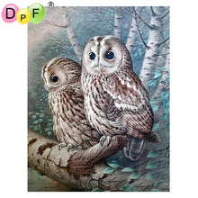 Load image into Gallery viewer, Owl Couple - DIY 5D Full Diamond Painting
