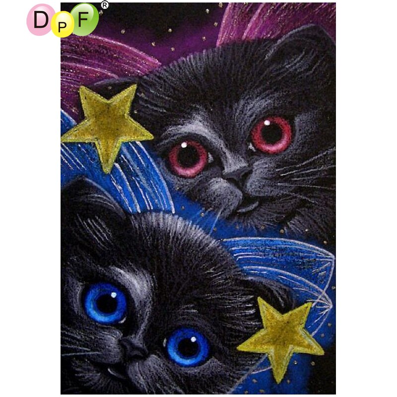 Two black cat -DIY 5D Full Diamond Painting