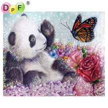 Load image into Gallery viewer, Panda And Flowers - DIY 5D Full Diamond Painting
