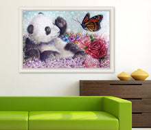 Load image into Gallery viewer, Panda And Flowers - DIY 5D Full Diamond Painting
