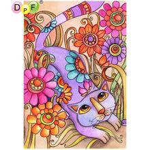 Load image into Gallery viewer, The Flowers Cat - DIY 5D Full Diamond Painting
