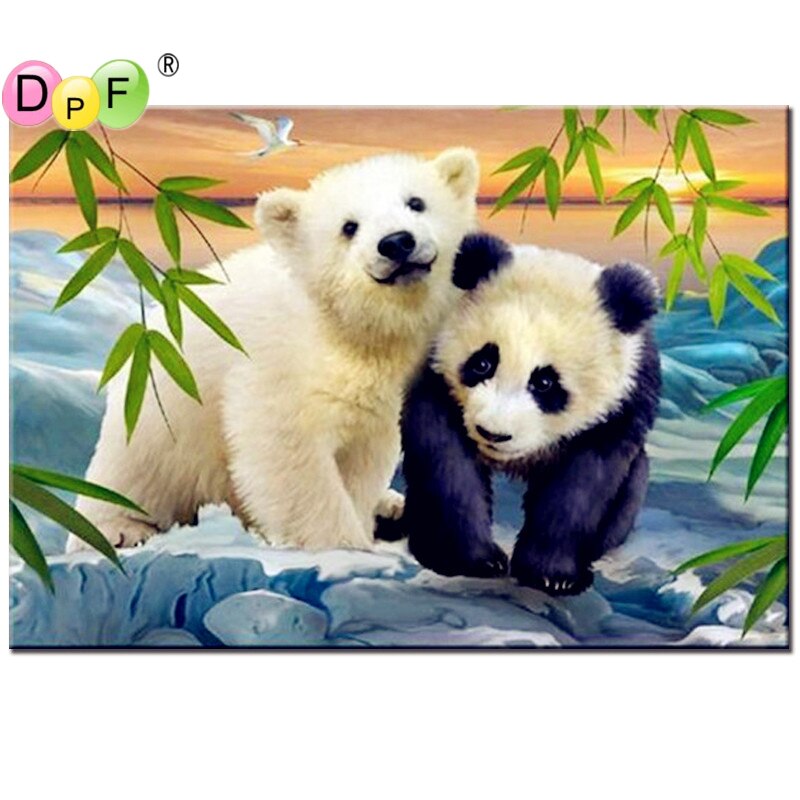 Russian Bear And China Panda - DIY 5D Full Diamond Painting